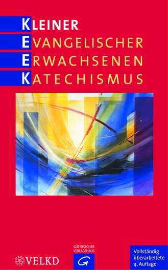 Rotes Cover mit farbigem abstraktem Bild; links K‑E‑E‑K‑Leiste; unten VELKD‑ und Gütersloher‑Logos; Auflagenhinweis.